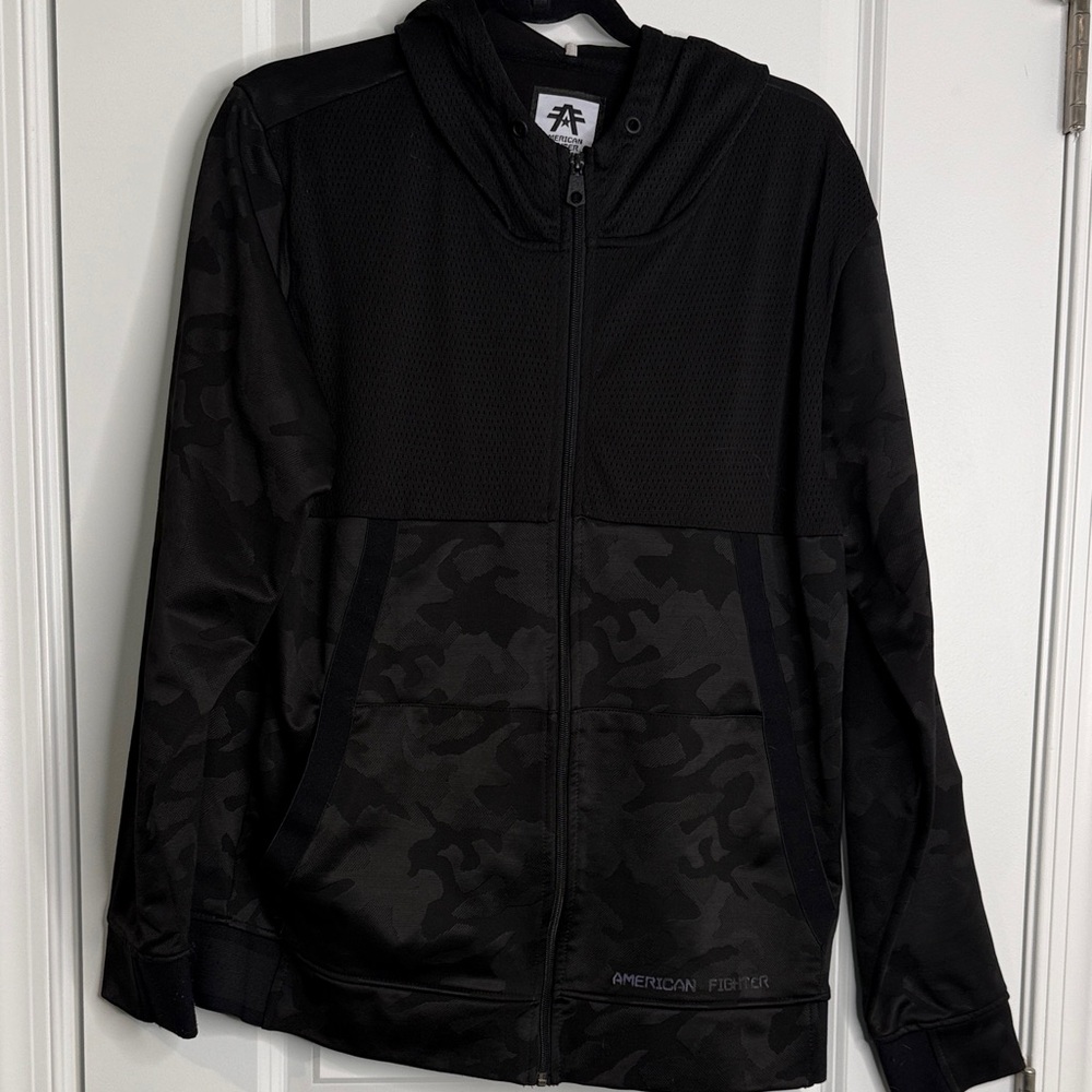 American Fighter Camo Black Lightweight Jacket